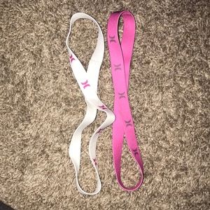 Pink and White Athletic Headbands